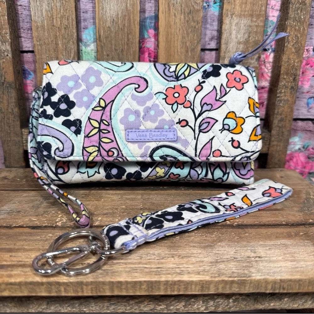 Vera Bradley Wristlet Wallet and Keychain